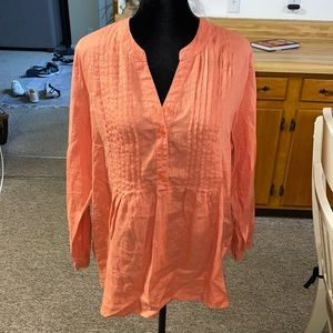New Coldwater Creek Womens Blouse Shirt Mango Size 1X